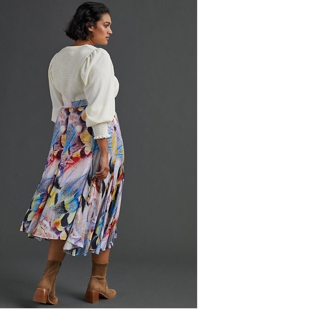 Anthropologie A-Line Midi Skirt new with tag size 0 - Picture 11 of 15